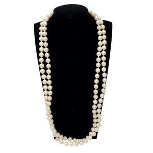 Double Strand Faux Pearl Vtg 11.5" Retro Glam Corpcore